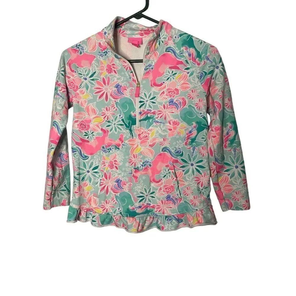 Lilly Pulitzer Mini Killian Popover Magical Mary GIRLS UPF 50+ Size XL